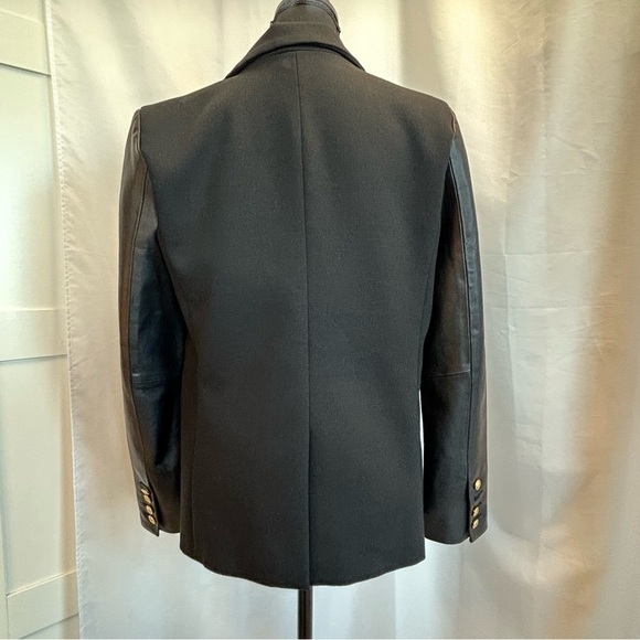 GENERATION Love black leather sleeve Enzo blazer Sz L NWT - Picture 5 of 14